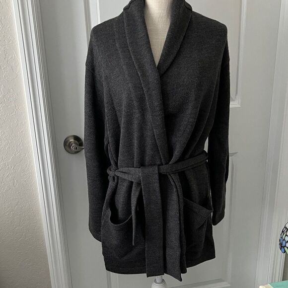 Lauren Ralph Lauren Merino Wool Knit Sweater/Jacket Hong Kong Fits S/M oversized - Picture 1 of 8
